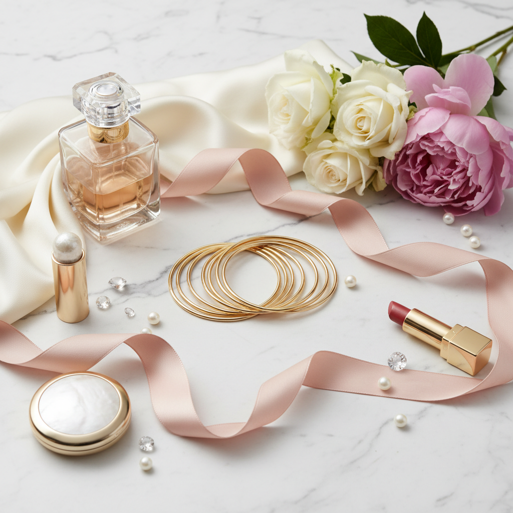 Met parfumflacon en luxe elementen