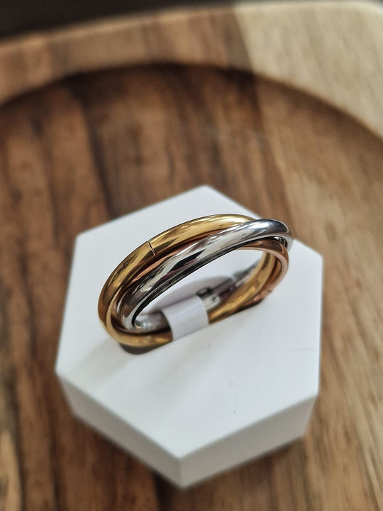 Mindfulness Ring Set - Anti-Angst - Rosé/Goud/Zilver