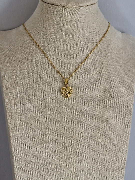 Gouden Mini Hartjes Ketting 50cm met Zirkonia - 18K Verguld Dames