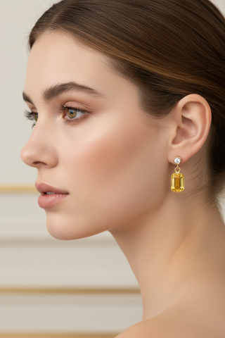 Model close-up - subtiele oorknopjes