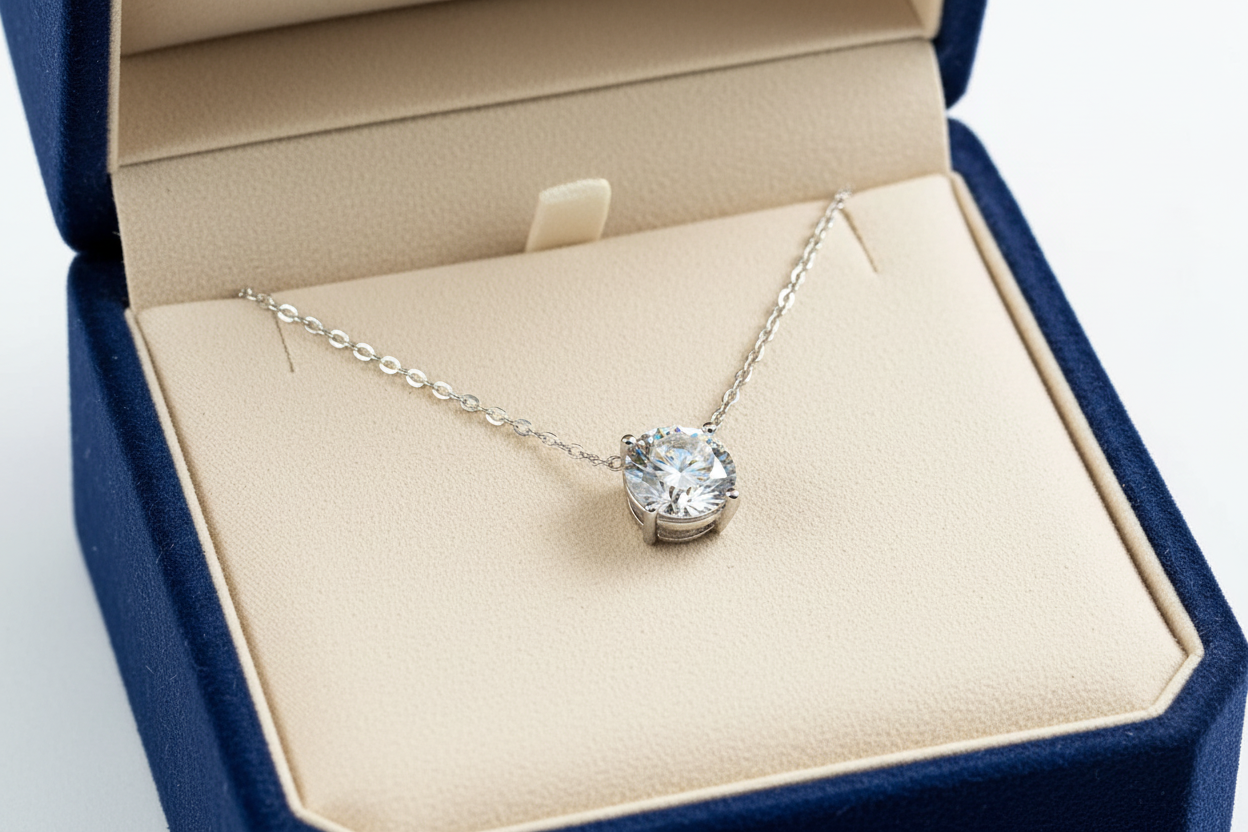 Moissaniet Ketting 2ct in Luxe Doosje