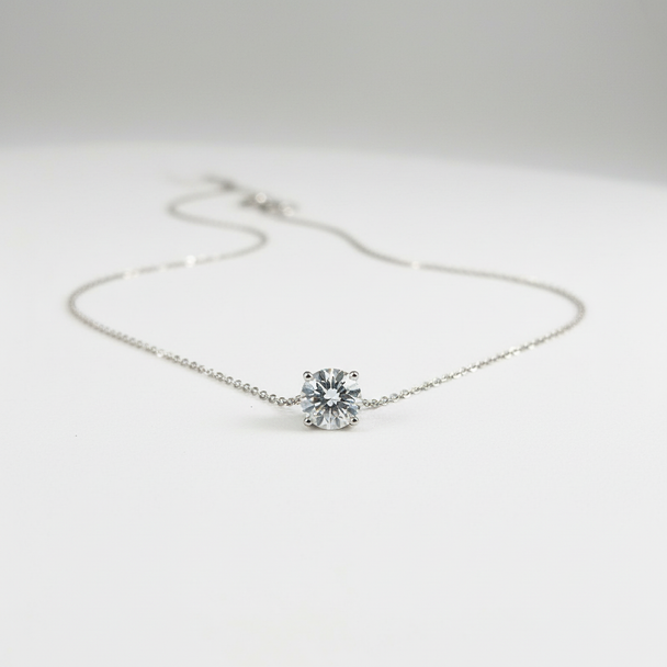 Moissaniet Ketting 2ct White Studio