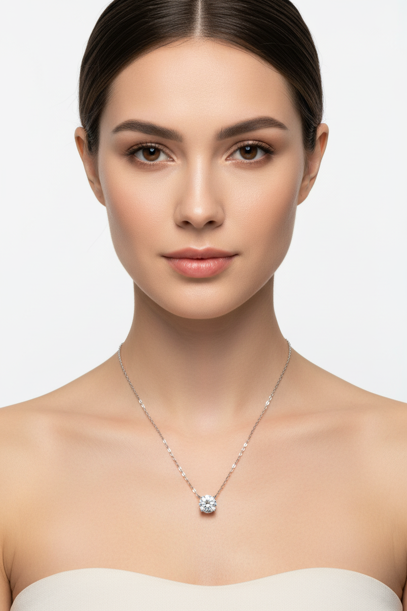 Moissaniet Ketting 3ct met Model