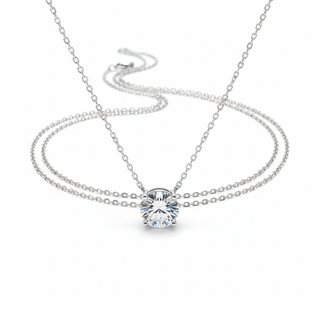 Moissaniet Ketting 3ct White Studio