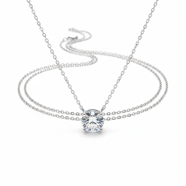 Moissaniet Ketting 3ct White Studio