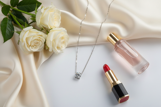 Moissaniet Ketting met Bloemen en Parfum