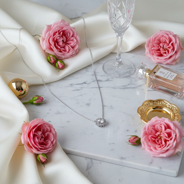 Moissanite ketting met luxe elementen