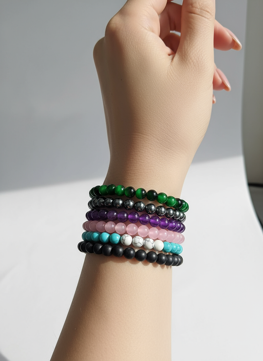 Natuursteen armbanden dames - groen en turquoise