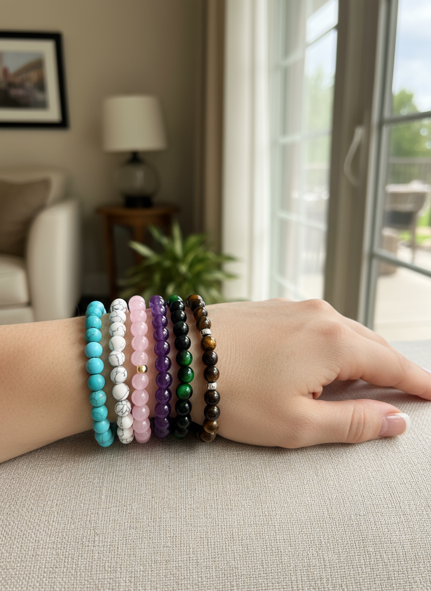 Natuursteen armbanden dames - kleurrijk