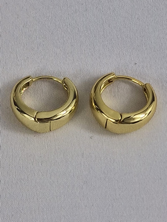 Feine Creolen – 18 Karat vergoldet – Gold &amp; Silber