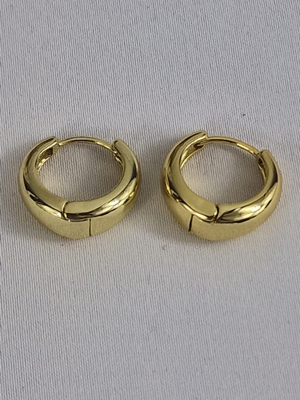 Feine Creolen – 18 Karat vergoldet – Gold &amp; Silber