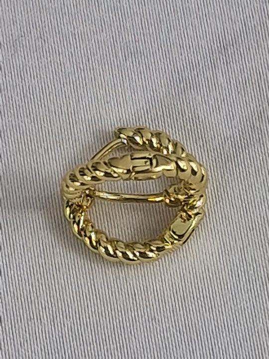 Dezente Creolen – 18 Karat vergoldet – Gold &amp; Silber