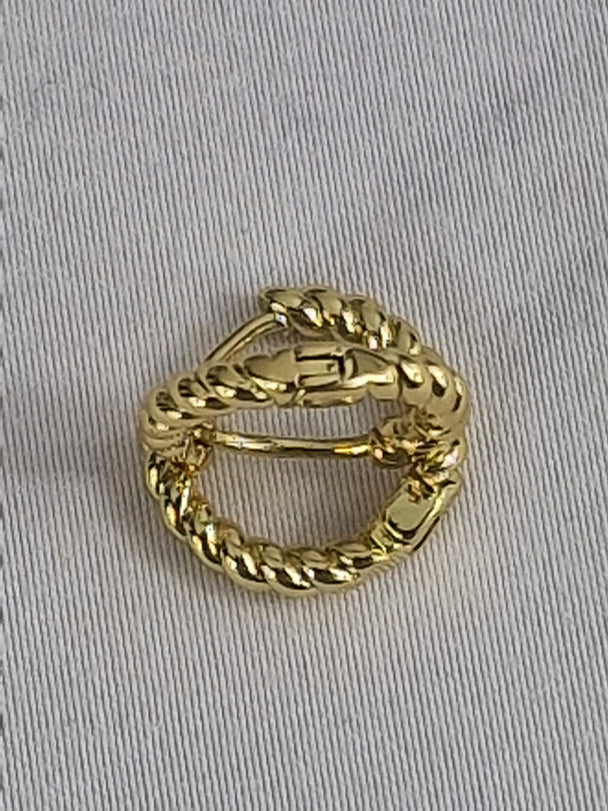 Dezente Creolen – 18 Karat vergoldet – Gold &amp; Silber