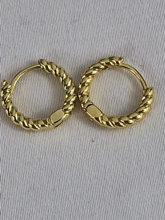 Dezente Creolen – 18 Karat vergoldet – Gold &amp; Silber