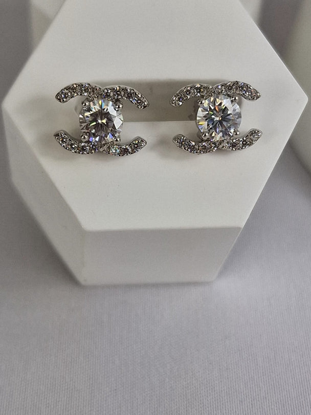 925 Sterling Oorknopjes met Moissanite Diamant - 1 Karaat - D Kleur