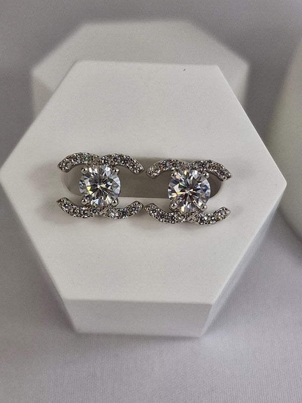 925 Sterling Oorknopjes met Moissanite Diamant - 1 Karaat - D Kleur