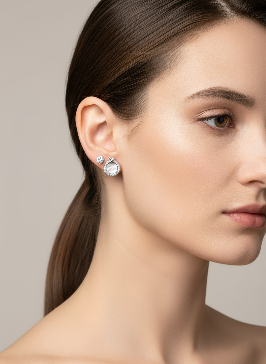 Oorknopjes set zilver - foto 2