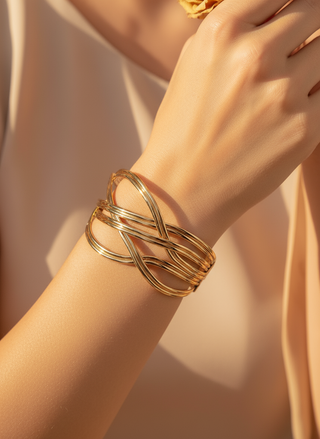 Open veer manchet armband