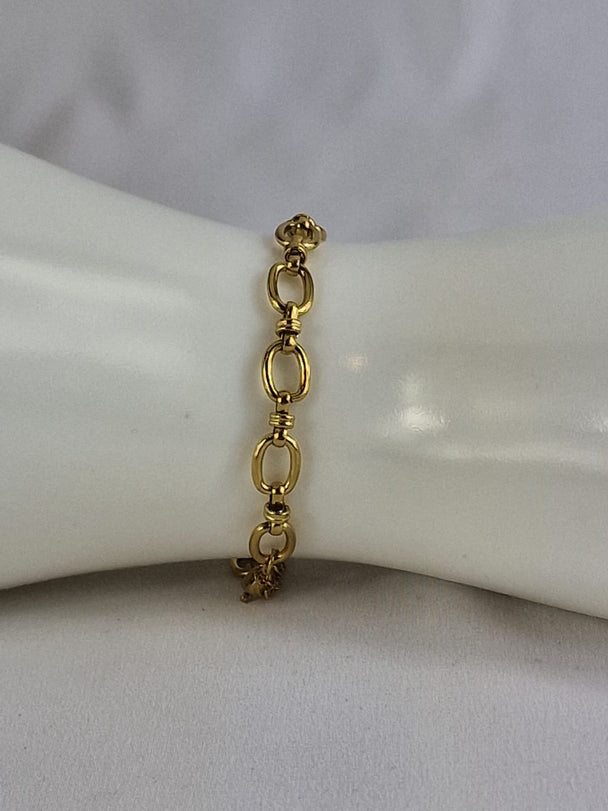 Ovales Gliederarmband – 18 Karat vergoldet – goldfarben – nickelfrei