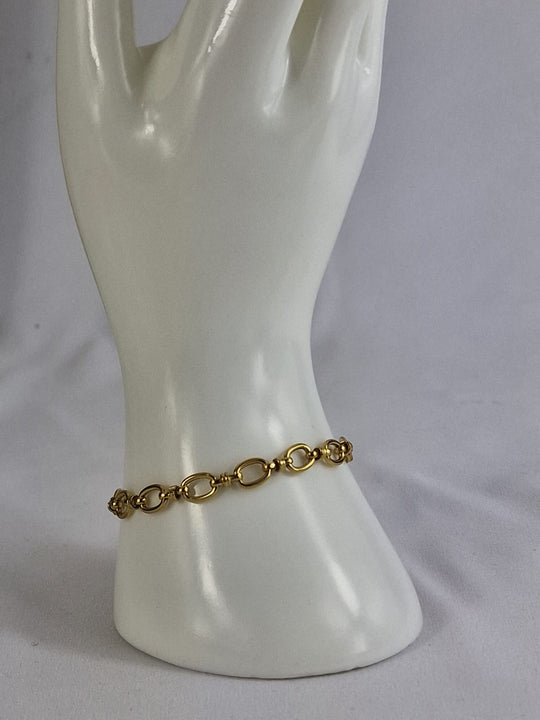 Ovales Gliederarmband – 18 Karat vergoldet – goldfarben – nickelfrei