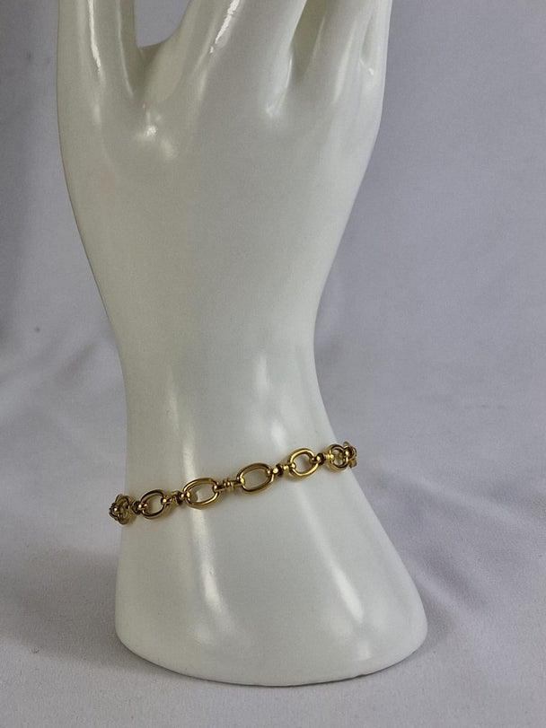Ovales Gliederarmband – 18 Karat vergoldet – goldfarben – nickelfrei