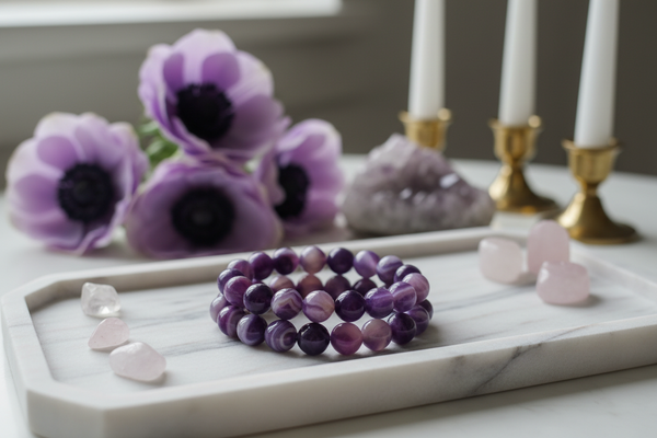 Paarse Agaat Armband Lifestyle