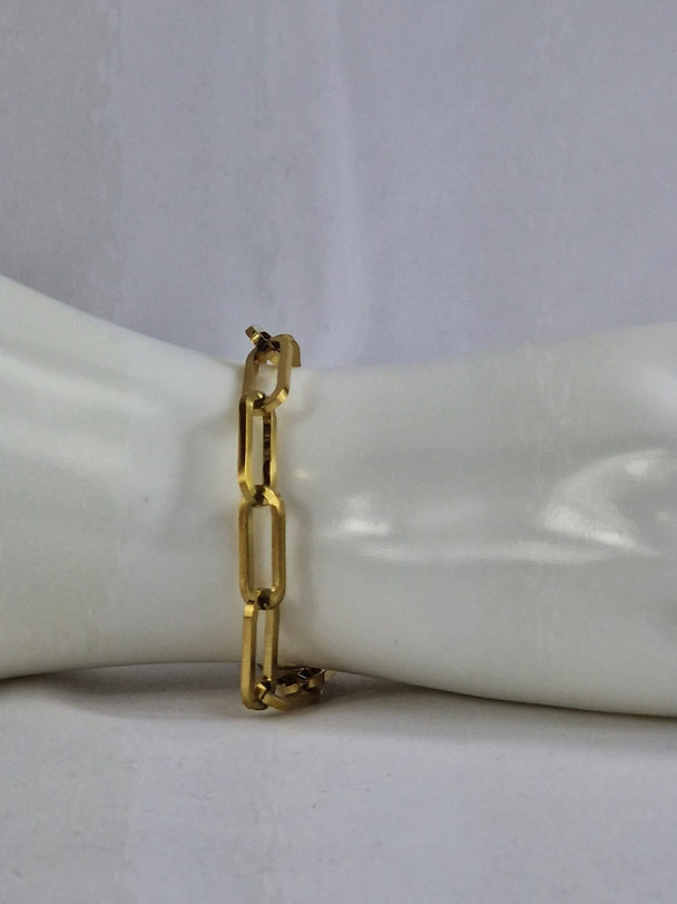 Büroklammer-Armband – 18 Karat vergoldet – goldfarben – nickelfrei