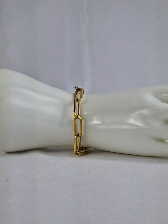 Büroklammer-Armband – 18 Karat vergoldet – goldfarben – nickelfrei