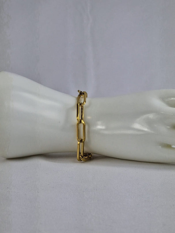 Büroklammer-Armband – 18 Karat vergoldet – goldfarben – nickelfrei