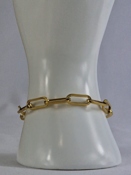 Büroklammer-Armband – 18 Karat vergoldet – goldfarben – nickelfrei