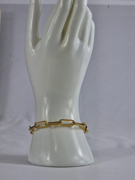Büroklammer-Armband – 18 Karat vergoldet – goldfarben – nickelfrei