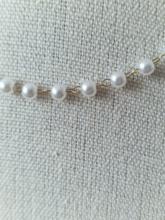 Süßwasserperlenkette – Miniperlen – 45 + 5 cm