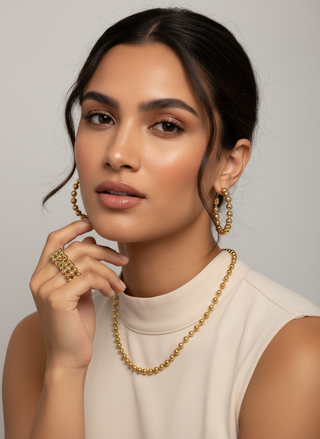 Professionele model foto gouden bolletjes set