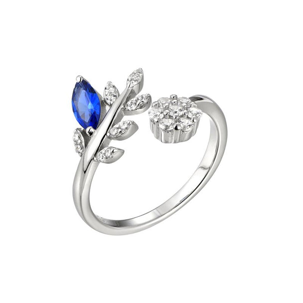Regina Saphire Ring – 925 Zilver Gerodineerd