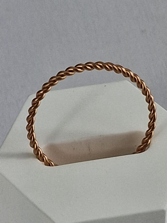 Dezenter Damenring – 18 Karat vergoldet – Roségold, Gold &amp; Silber