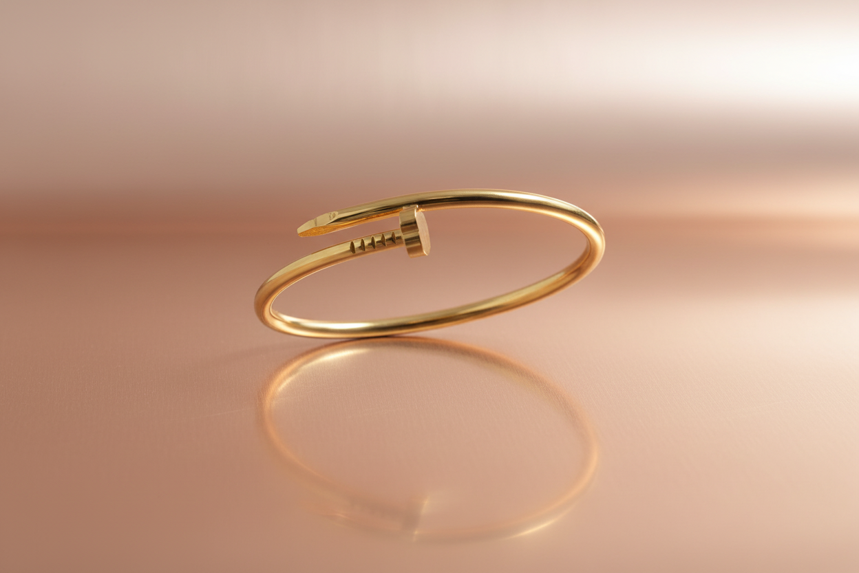 Rose goud metallic oppervlak