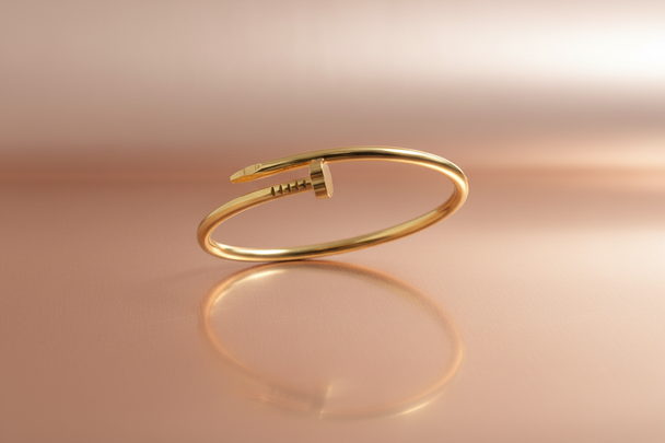 Rose goud metallic oppervlak