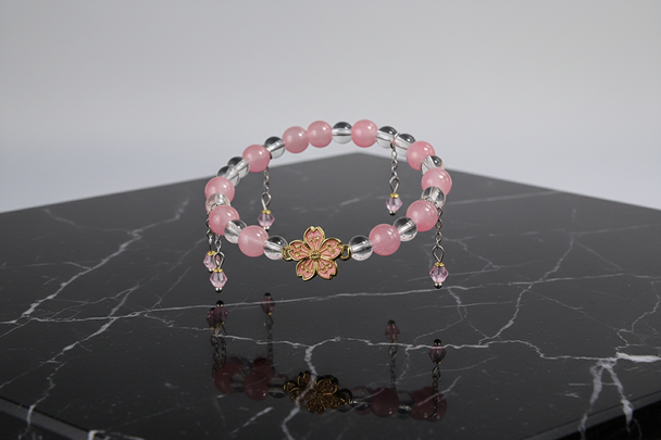 Rozenkwarts armband luxe foto 1