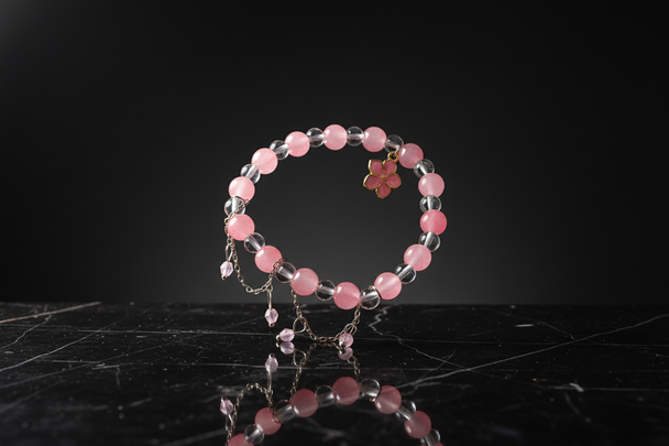 Rozenkwarts armband luxe foto 5