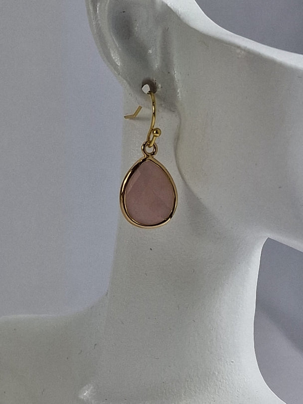 Klassieke Waterdruppel Oorbellen 14K Verguld met Kristal Edelsteen