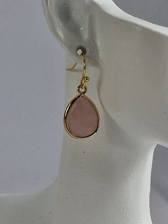 Klassieke Waterdruppel Oorbellen 14K Verguld met Kristal Edelsteen