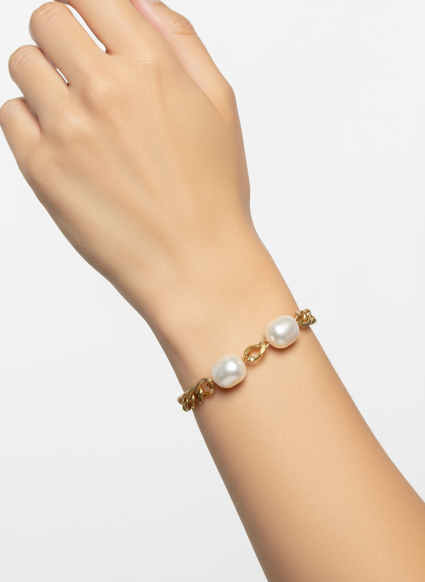 Schakel parelarmband productfoto