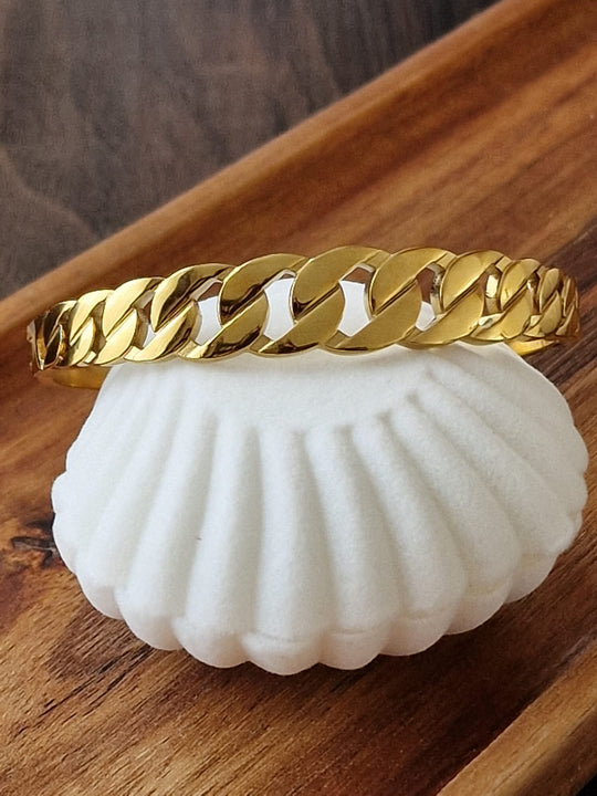 Lässiges Damenarmband, 18 Karat vergoldet