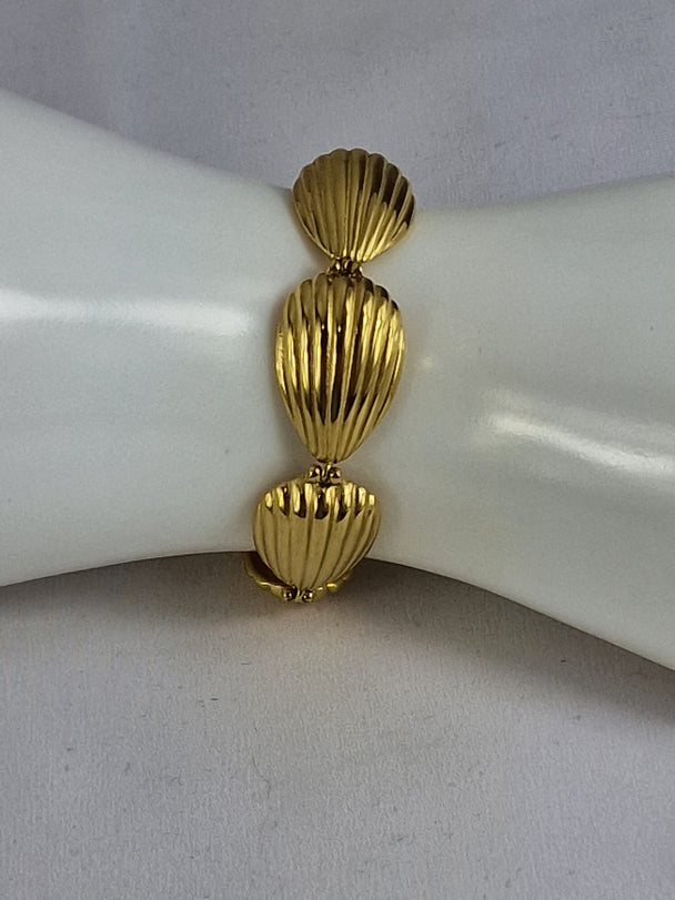 Gouden Schelpen Armband - 18K Verguld Roestvrij Staal