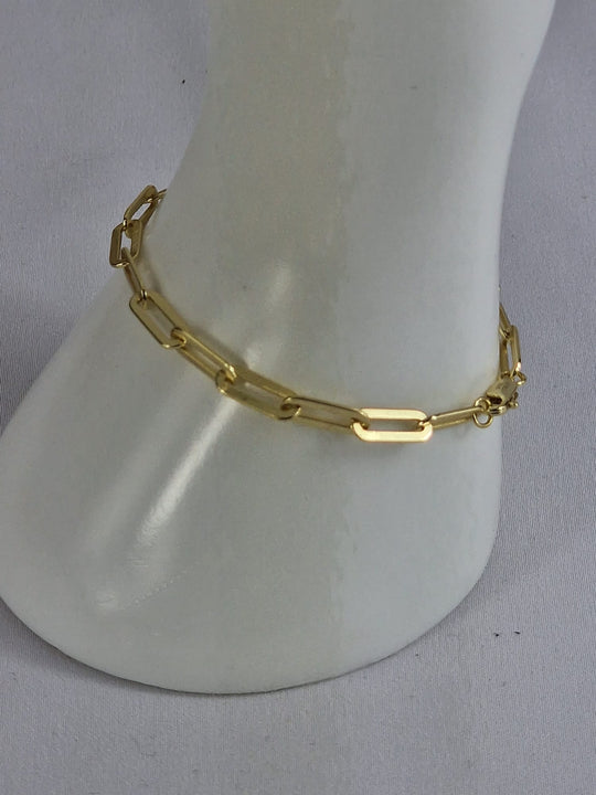 Büroklammerarmband aus 925er Sterlingsilber – Italienisches Silber – Rhodiumplattiert