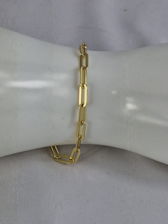 Büroklammerarmband aus 925er Sterlingsilber – Italienisches Silber – Rhodiumplattiert