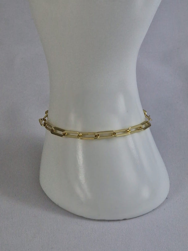 925 Sterling Zilveren Paperclip Armband - Italiaans Zilver - Gerhodineerd