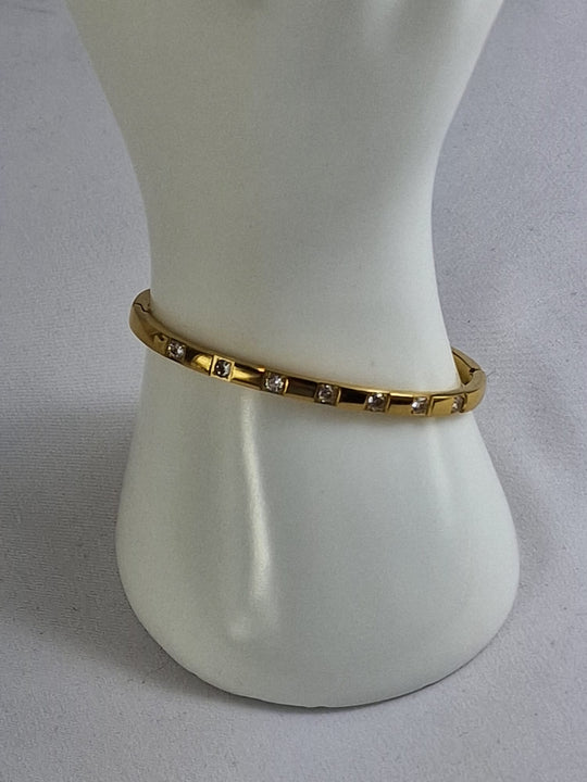 Slavenarmband Goud met Zirkoon Stenen