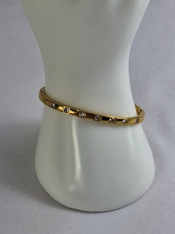 Slavenarmband Goud met Zirkoon Stenen