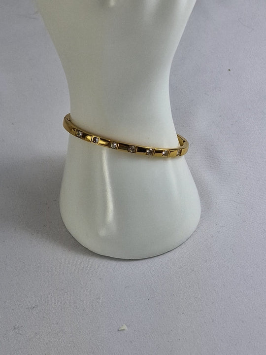 Slavenarmband Goud met Zirkoon Stenen